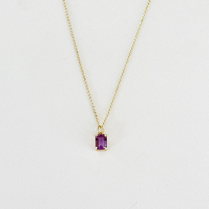 Ruth | Violetta Amethyst Baguette Necklace