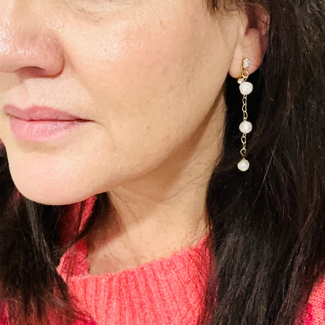 Noah | Three Wishes Pearl Dangle Earrings
