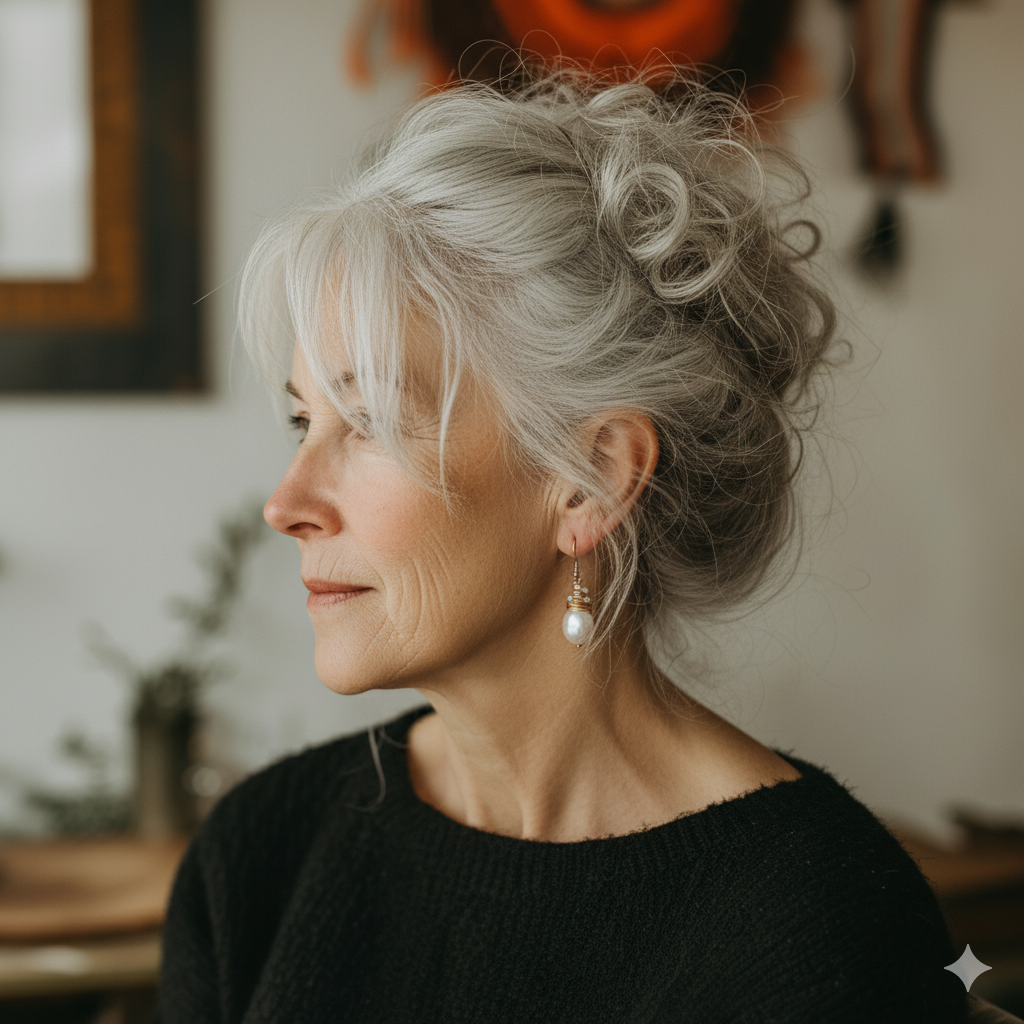Phoebe | Vintage Pearl Golden Threads Earrings
