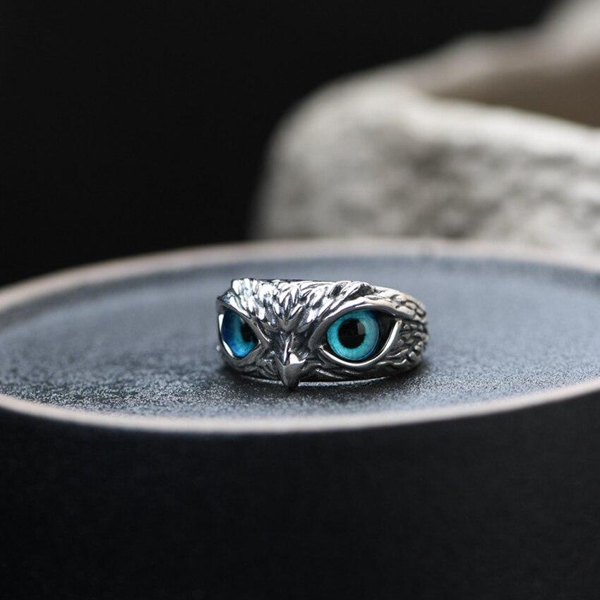 Aurora | Silver Opal Owl Ring