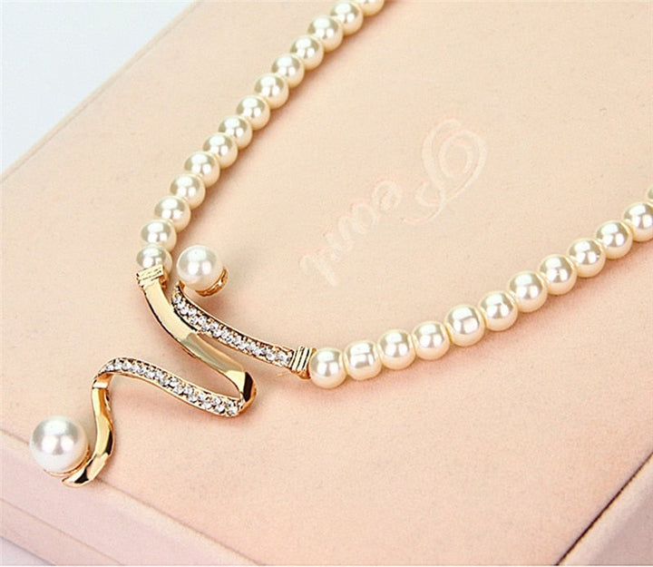 Colette | Natural Pearl Necklace + Earrings Set