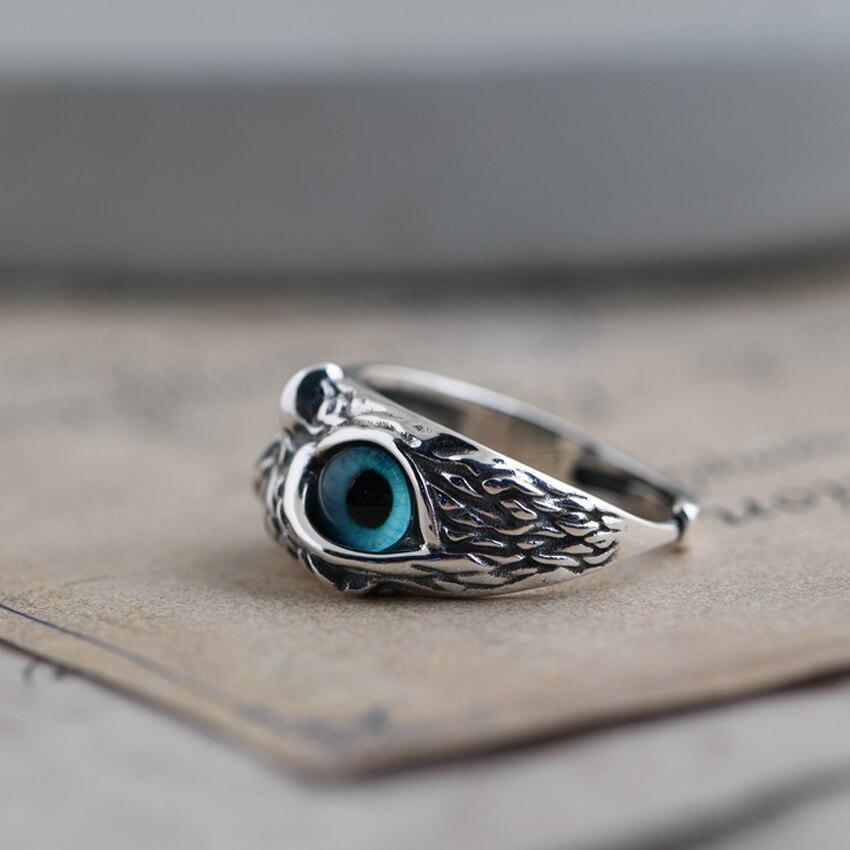 Aurora | Silver Opal Owl Ring