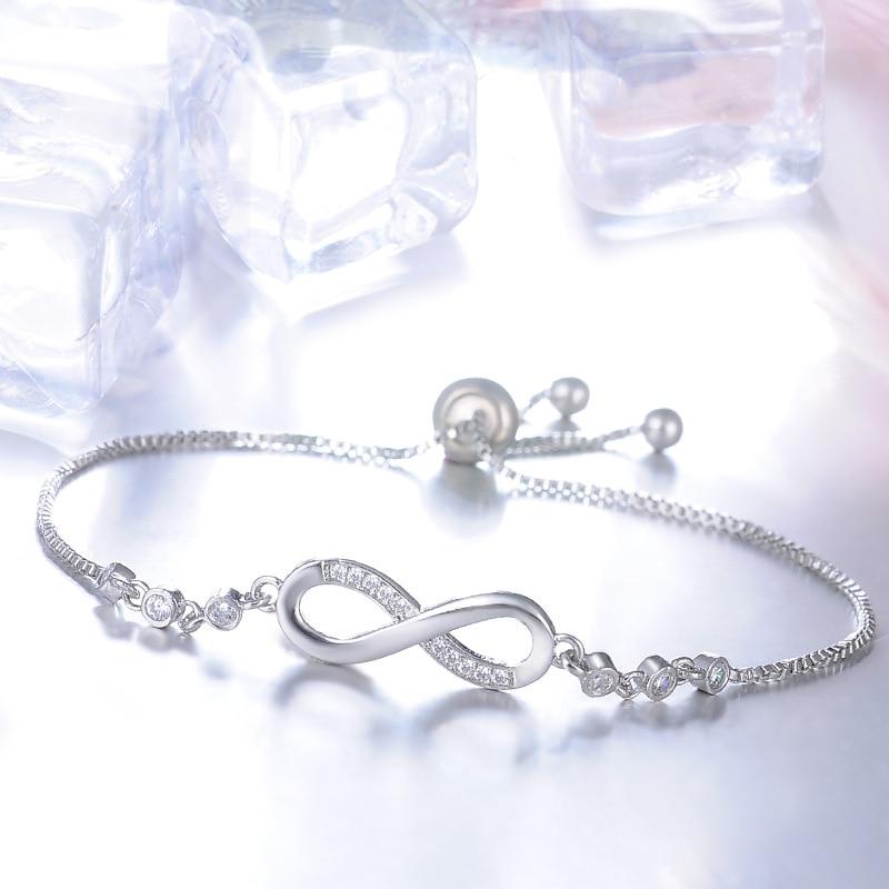 Audrey | Adjustable Silver Infinity Bracelet