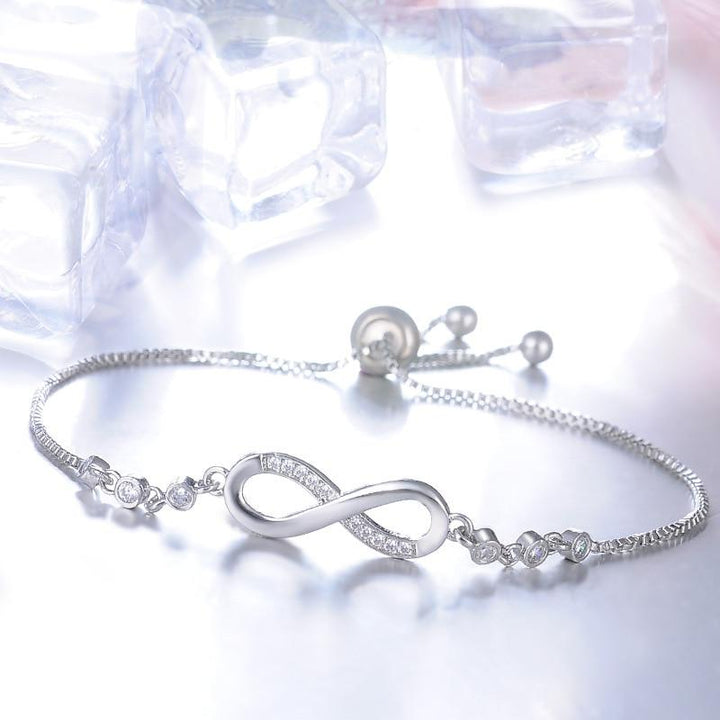 Audrey | Adjustable Silver Infinity Bracelet