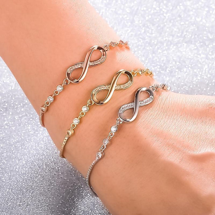 Audrey | Adjustable Silver Infinity Bracelet