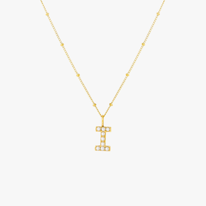 Amanda | Pearl Initial Necklace