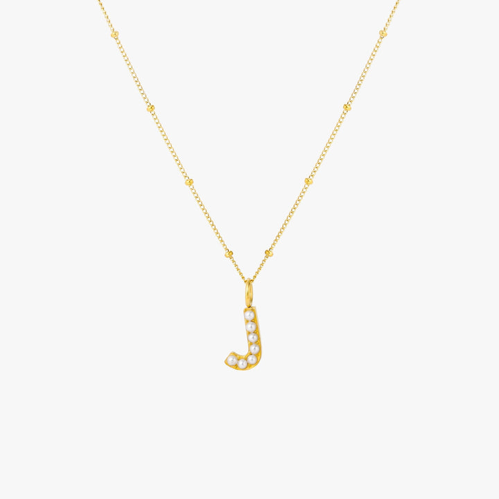 Amanda | Pearl Initial Necklace