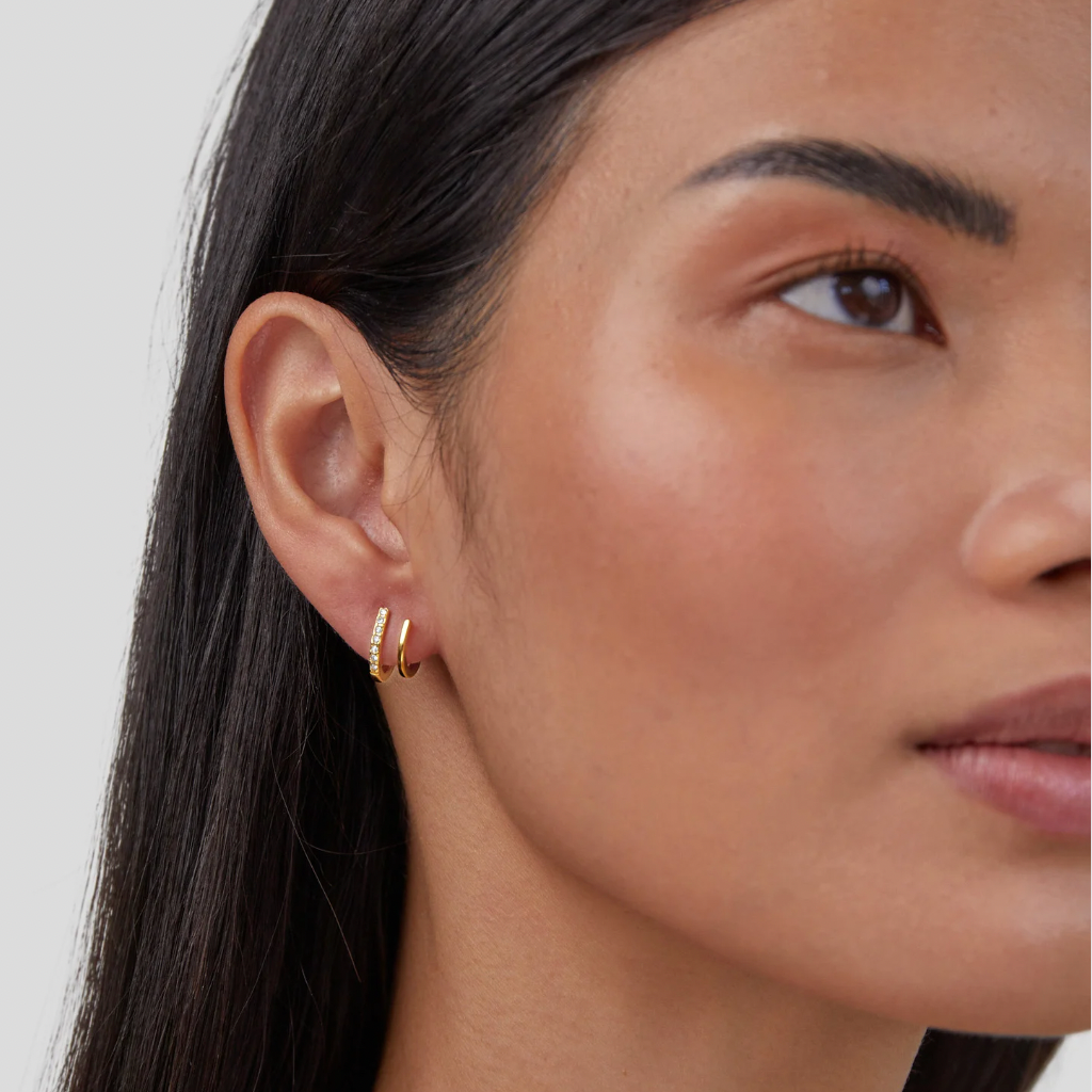 Clara | Claw Gold & Crystal Earrings