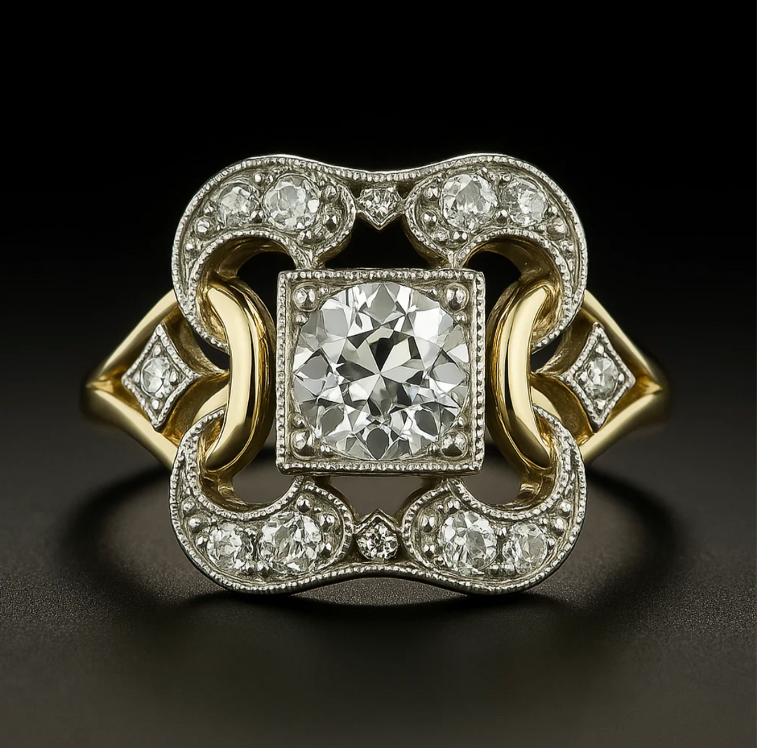 Annalise | Vintage Zirconia Gold Ring