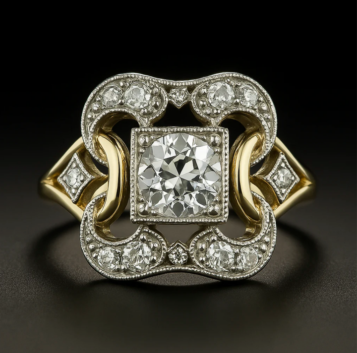Annalise | Vintage Zirconia Gold Ring