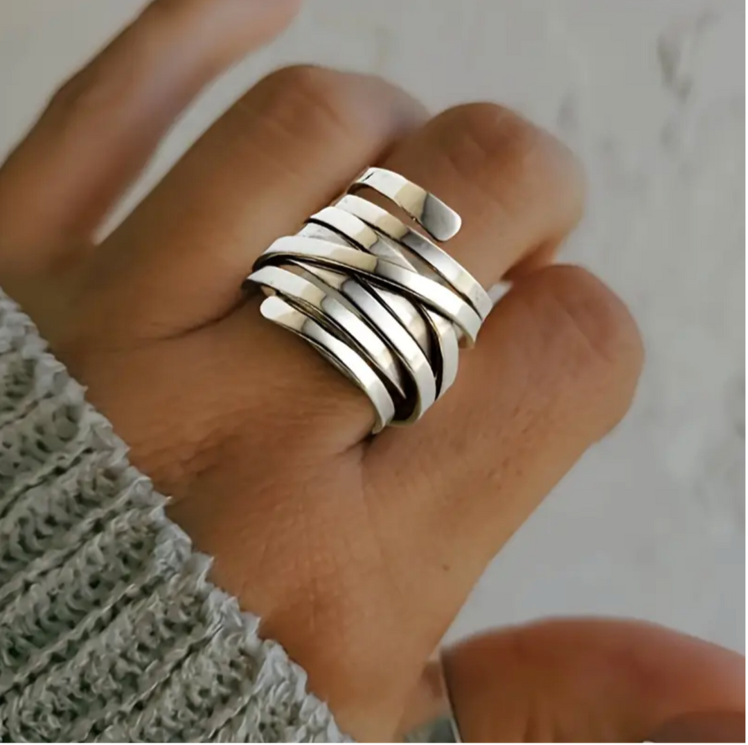 Sutton | Vintage Thick Layer Silver Ring