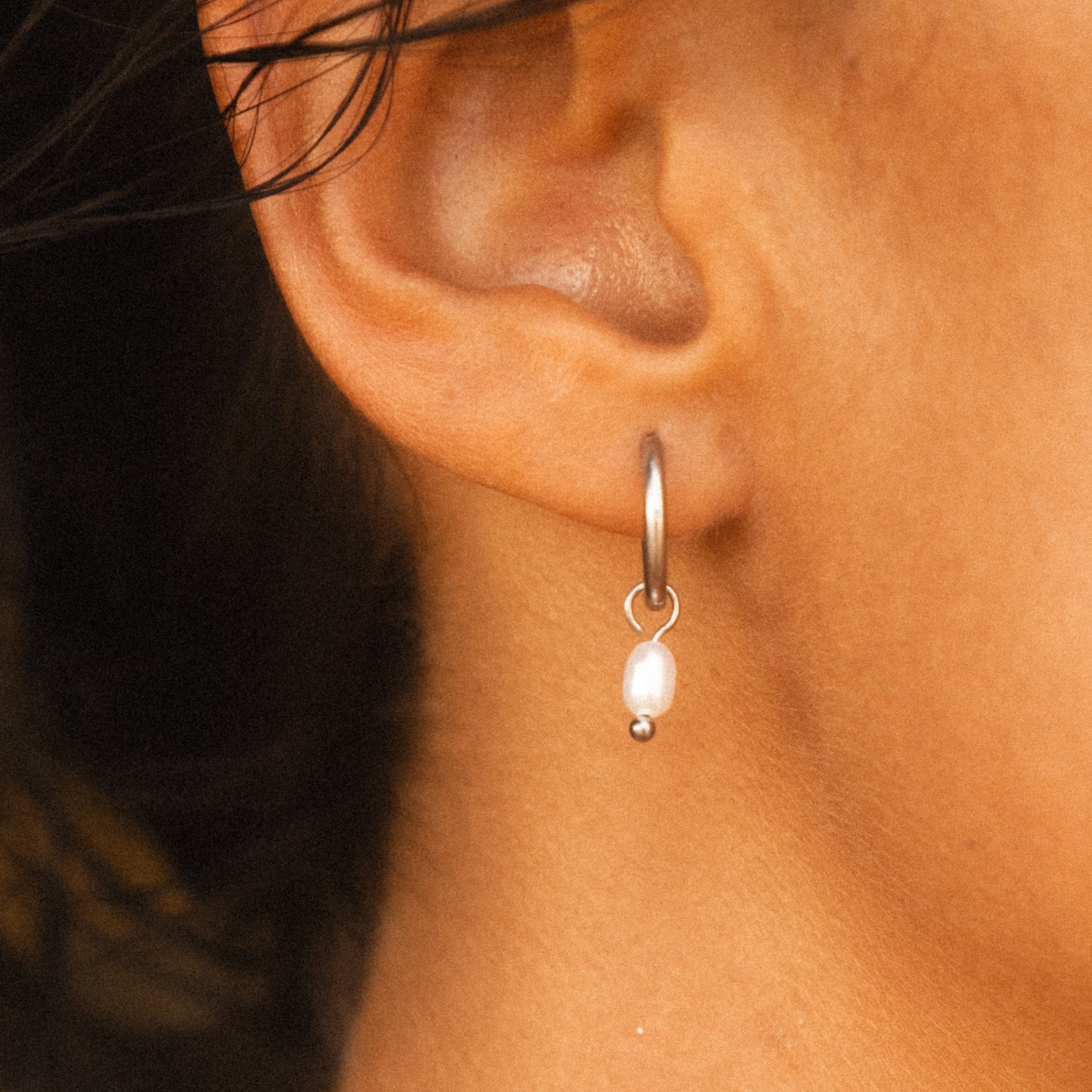 Mckenzie | Pearl Huggie Hoops