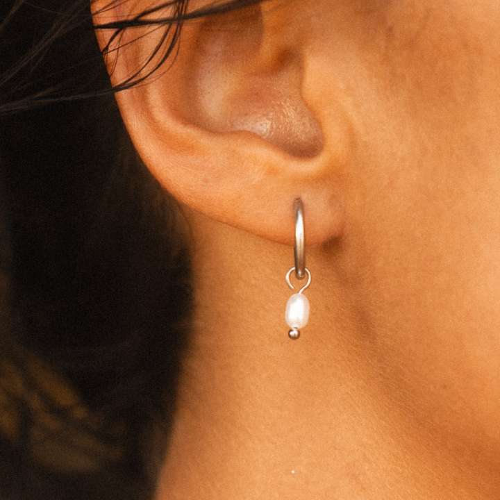 Mckenzie | Pearl Huggie Hoops