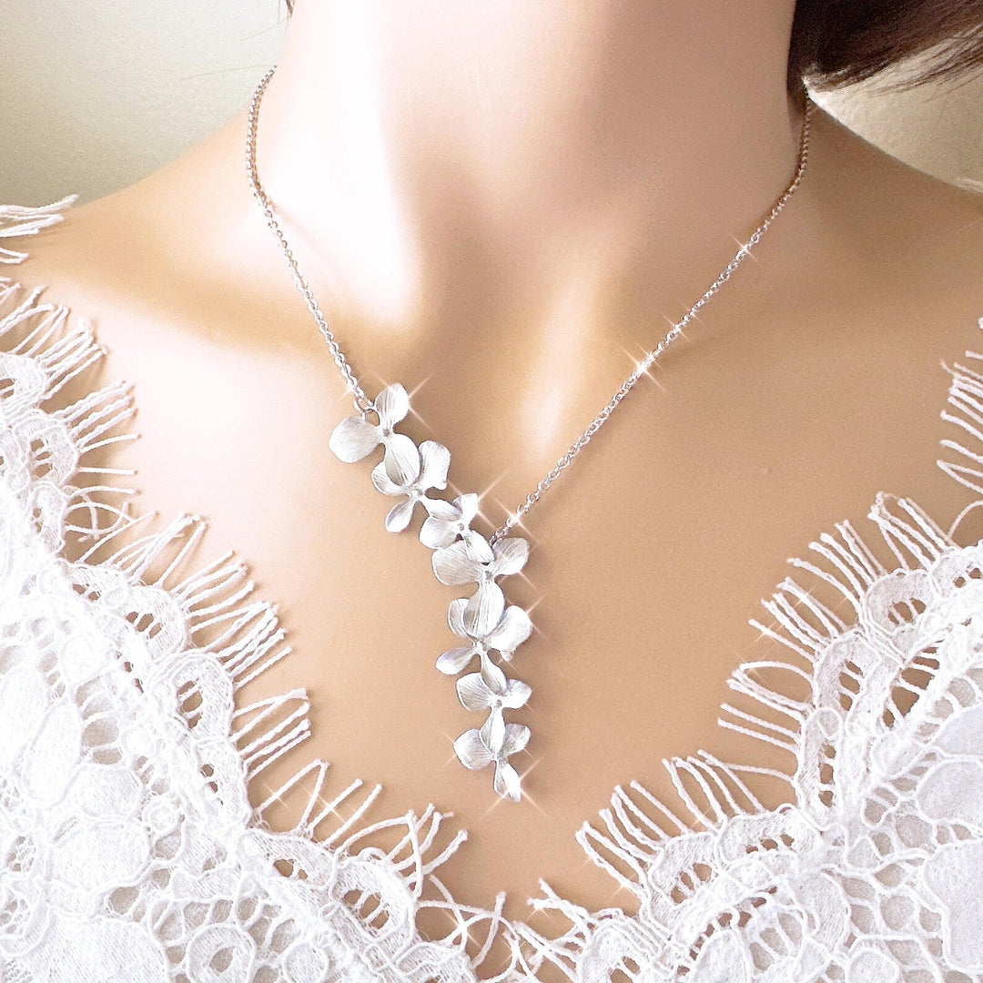 Sadie | Vintage Floral Silver Necklace