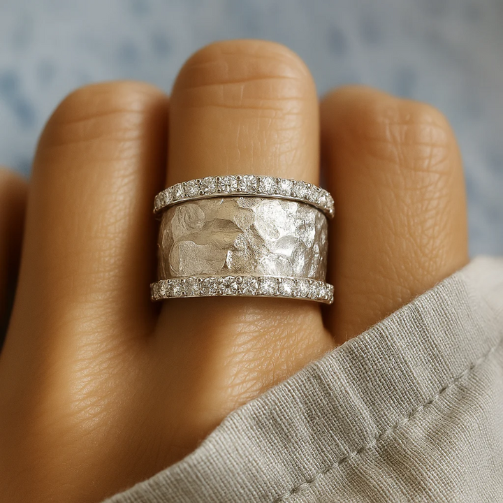 Hadley | Vintage Silvered Zirconia Ring