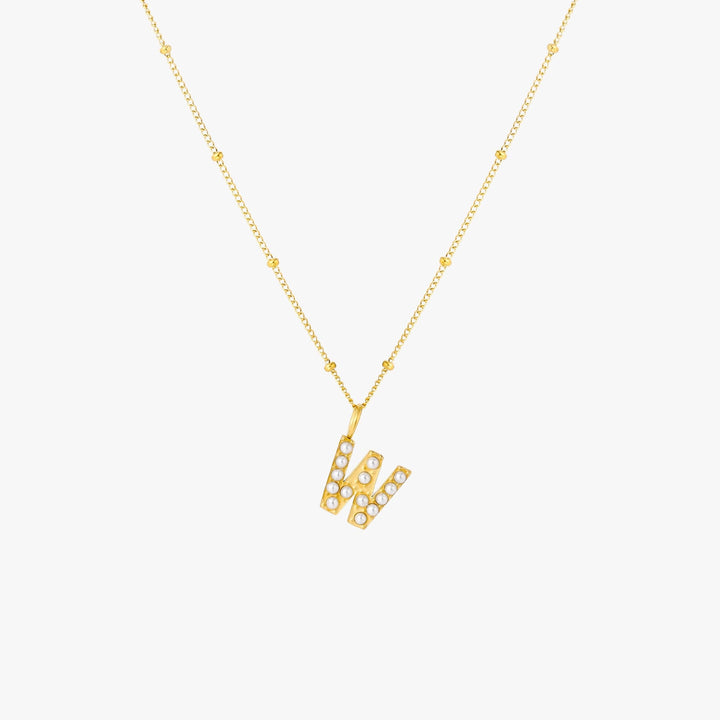 Amanda | Pearl Initial Necklace