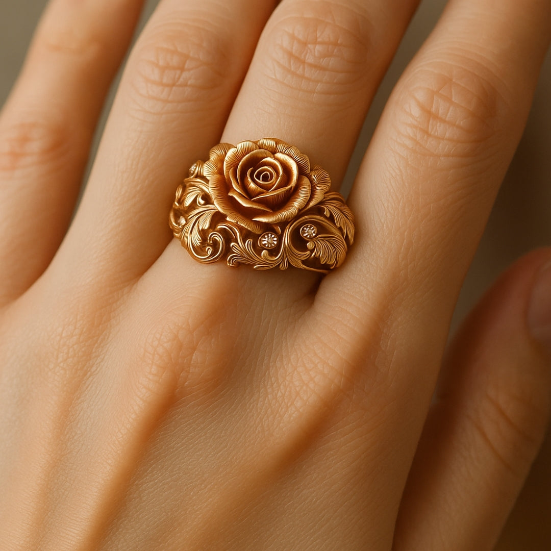 Ivy | Golden Flower Ring