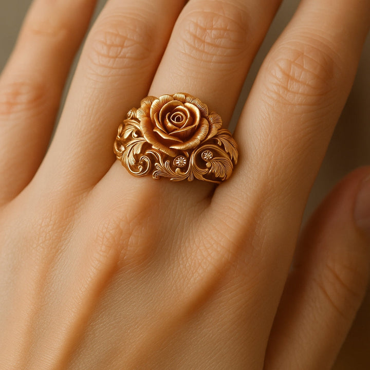 Ivy | Golden Flower Ring