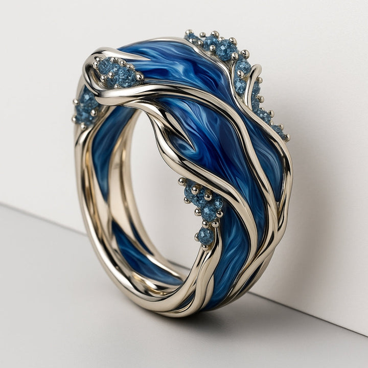 Xiomara | Vintage Golden Ocean Wavy Ring