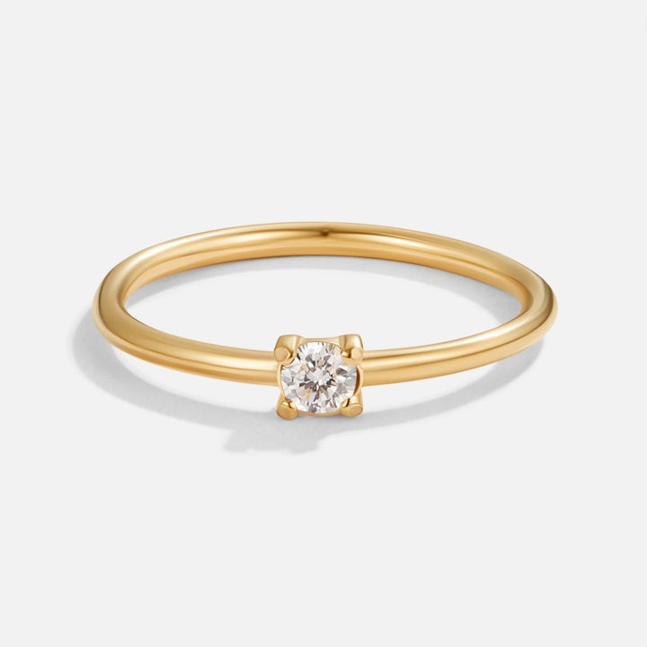 April | Birthstone Gold Ring