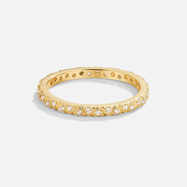 Heidi | Arquette Gold & Crystal Band Ring