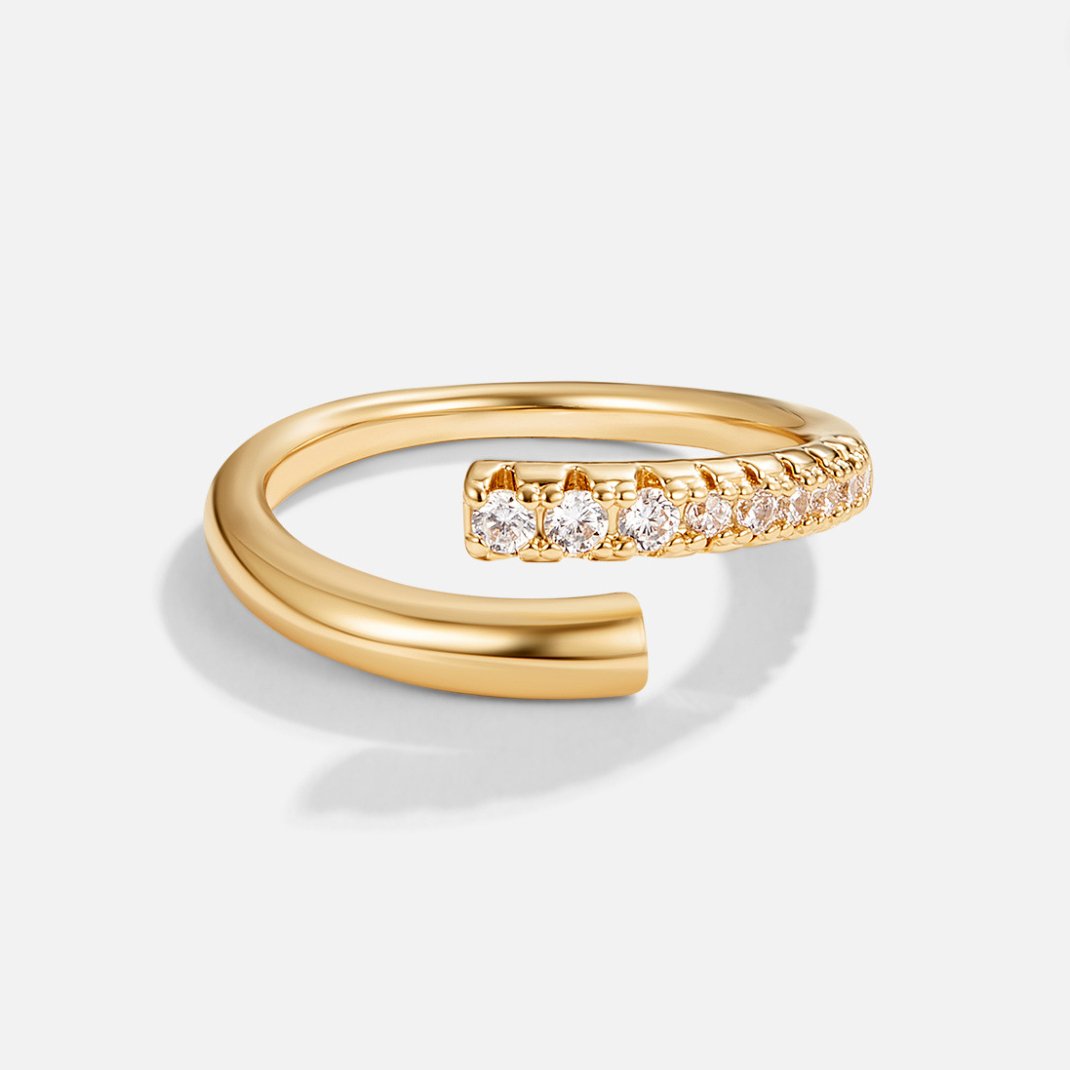 Regina | Arya Gold & Crystal Wrap Ring