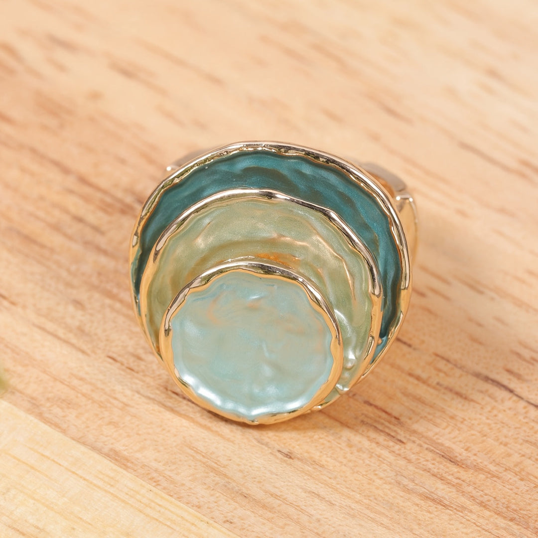 Magnolia | Boho Triple-Layer Enamel Ring