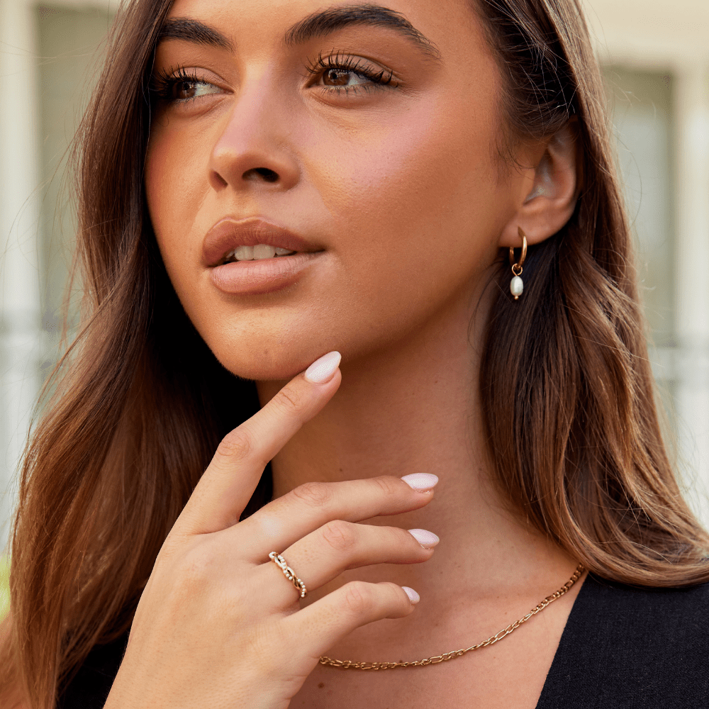 Bella | Twist Pearl Ring