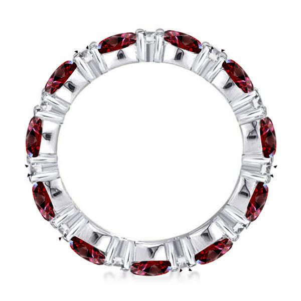Reign | Eternity Wedding Band For Women Garnet Ring Affordable