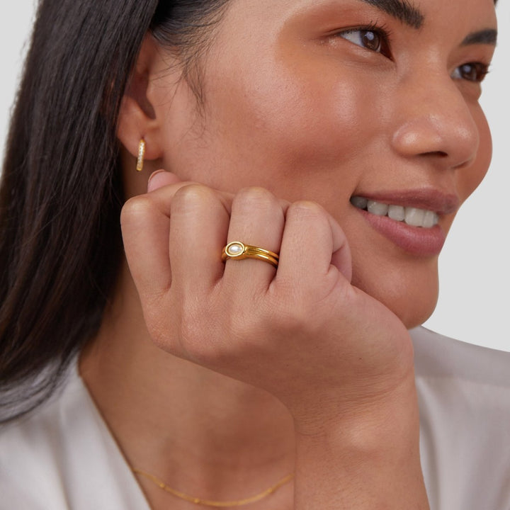 Maren | Pearl Gold Ring