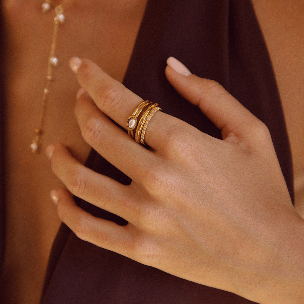 Maren | Pearl Gold Ring