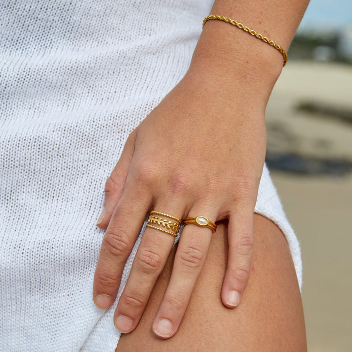 Maren | Pearl Gold Ring