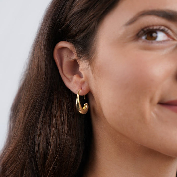 Cina | Drop Hoop Earrings