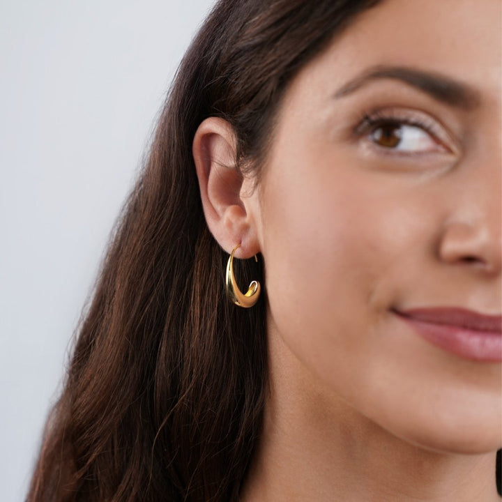 Cina | Drop Hoop Earrings