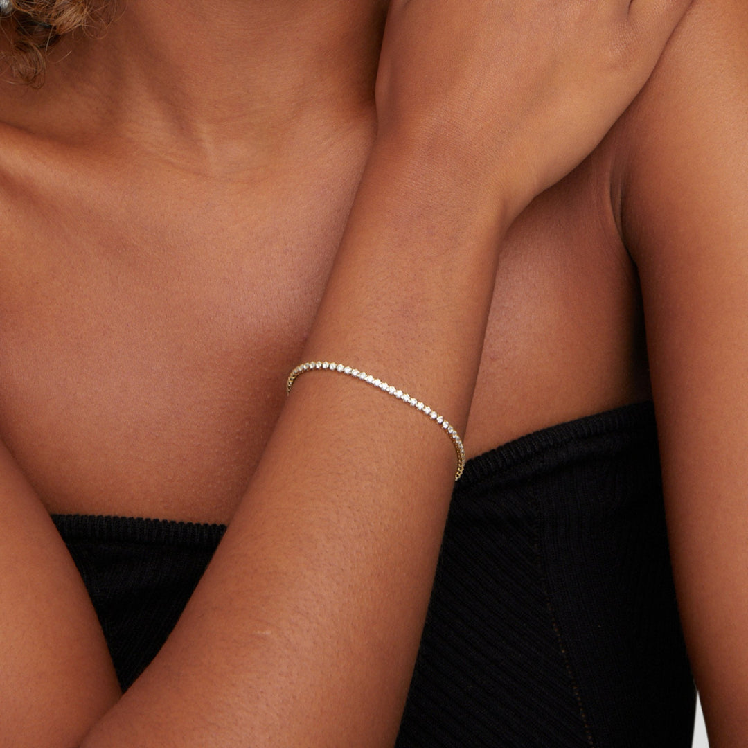 Stevie | Cordelia Gold Tennis Bracelet