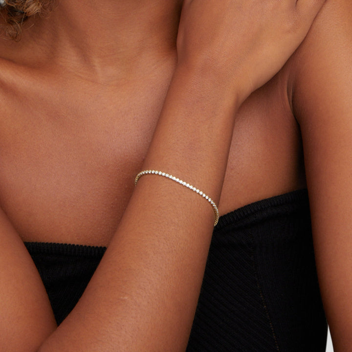 Stevie | Cordelia Gold Tennis Bracelet