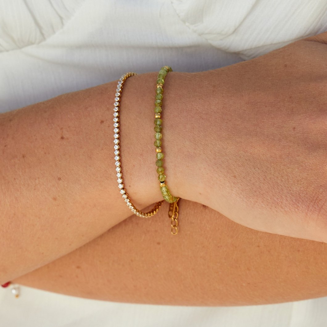 Stevie | Cordelia Gold Tennis Bracelet
