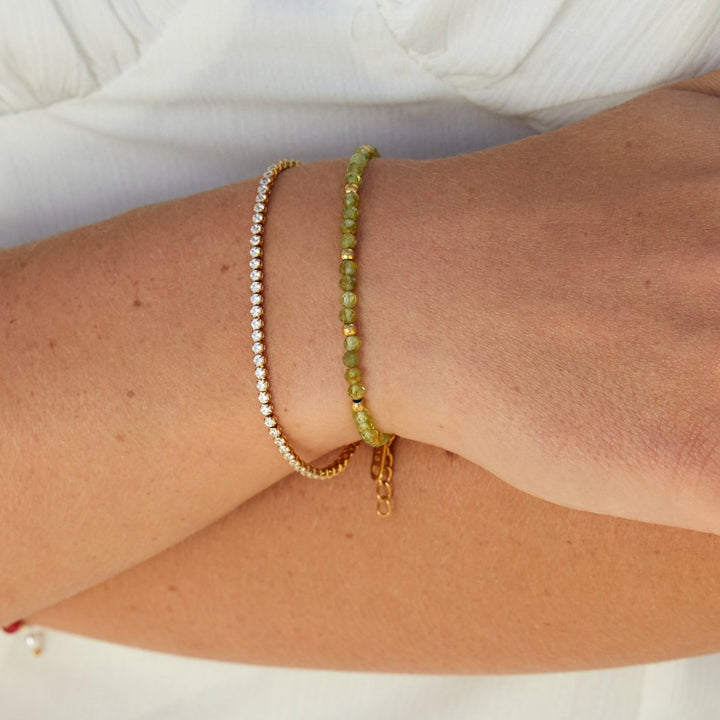 Stevie | Cordelia Gold Tennis Bracelet