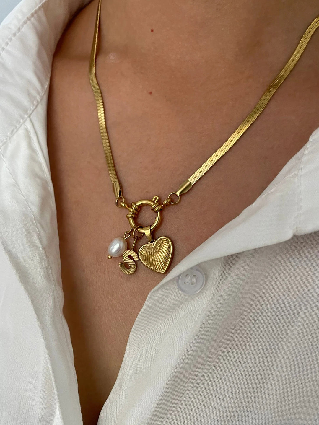 Aliana | Fashion Unusual Jewelry Freshwater Pearl Heart Pendant Necklace