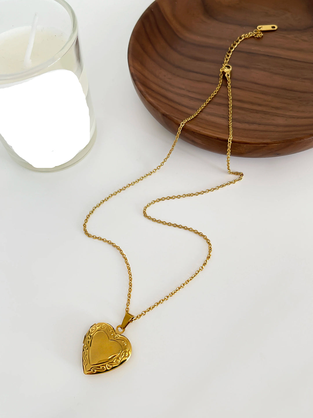 Rosalia | Gold Plated Diamond Cross Heart Pendant Necklace