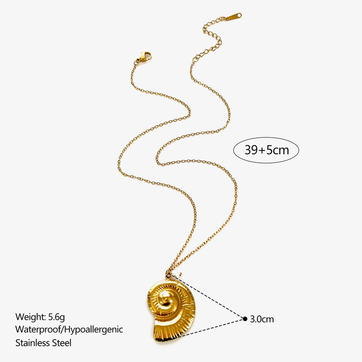 Ila | 18K Gold Plated Conch Fish Imitation Pearl Pendant Necklaces