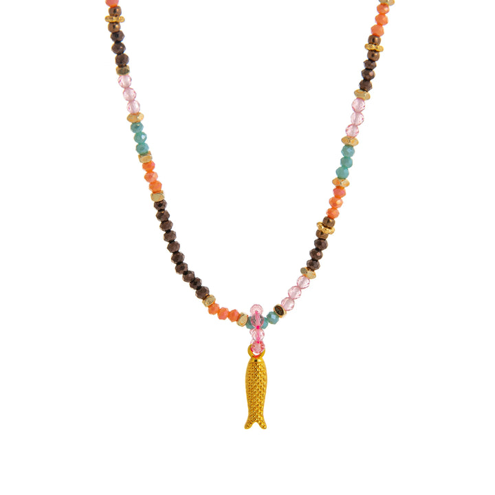Remy | Colorful dopamine coral fish bead women's necklace