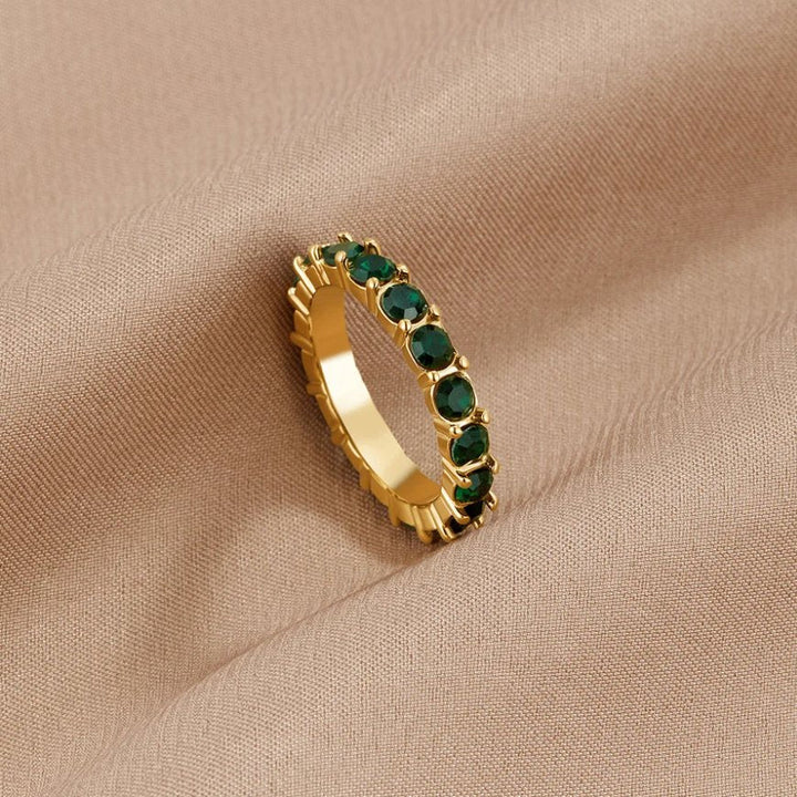 Navy | Emerald Beauty 18K Crystal Ring