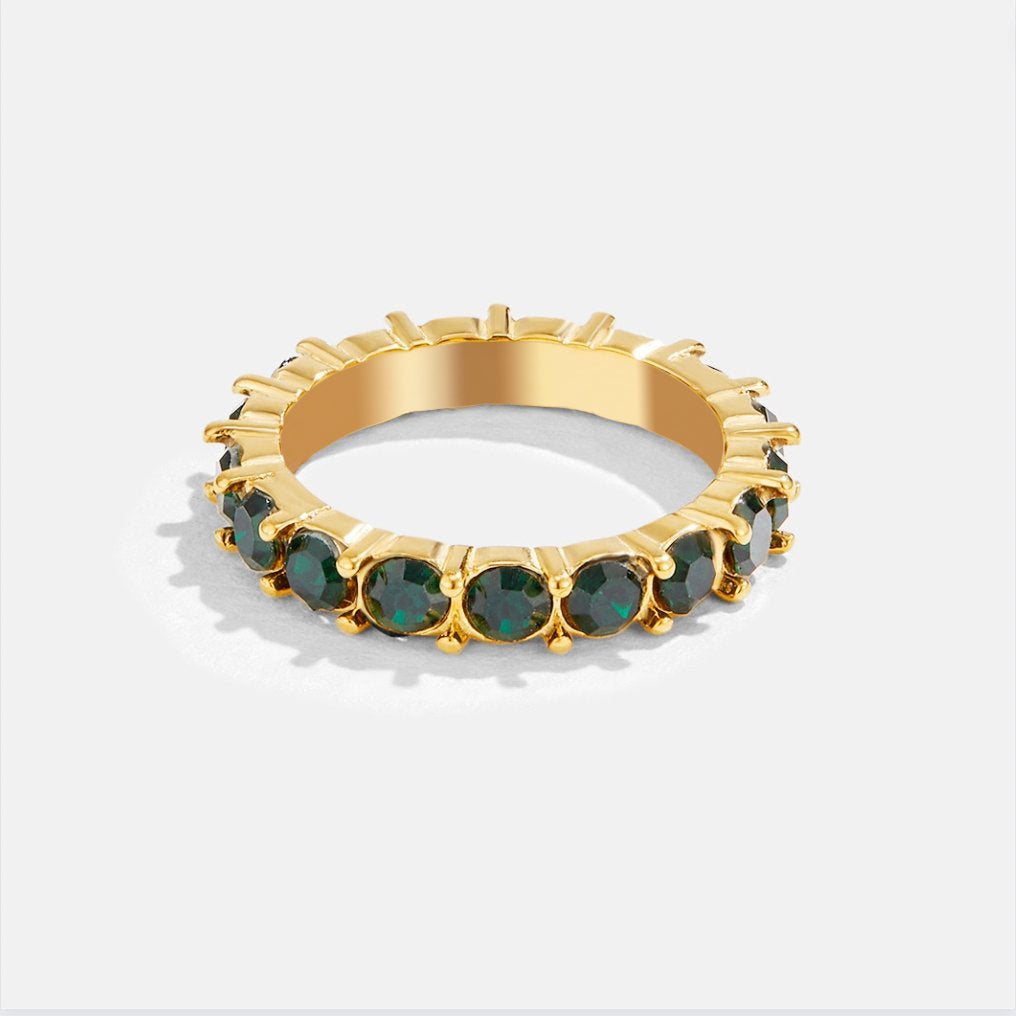 Navy | Emerald Beauty 18K Crystal Ring