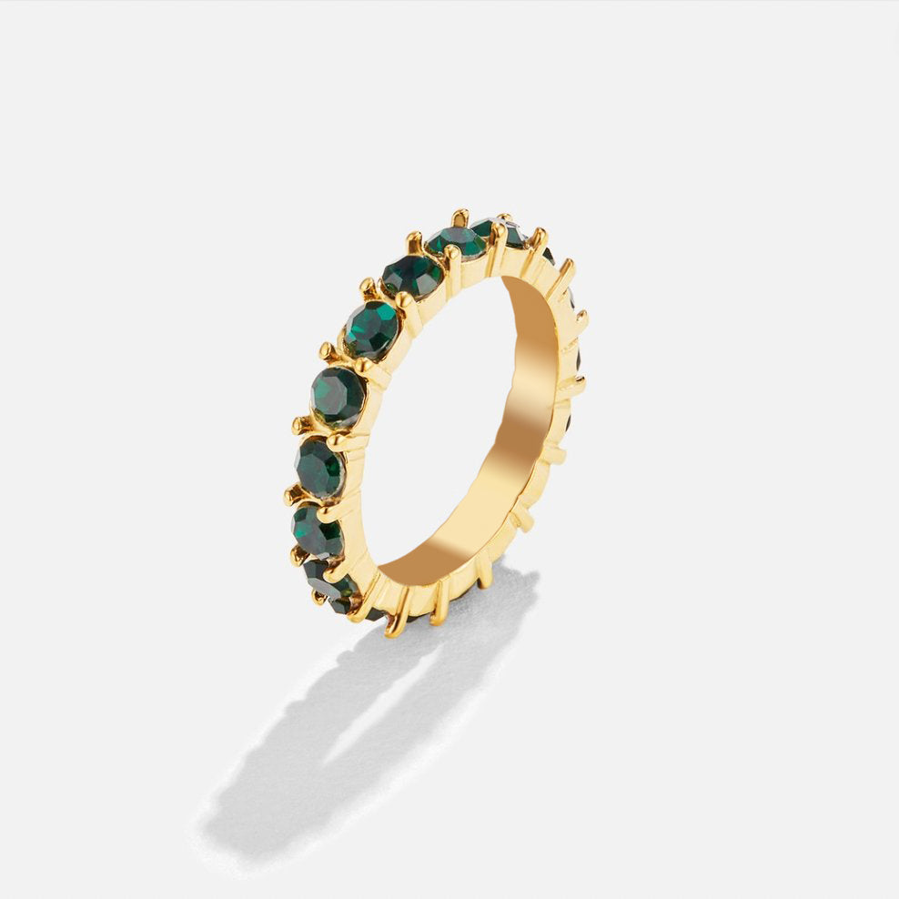 Navy | Emerald Beauty 18K Crystal Ring