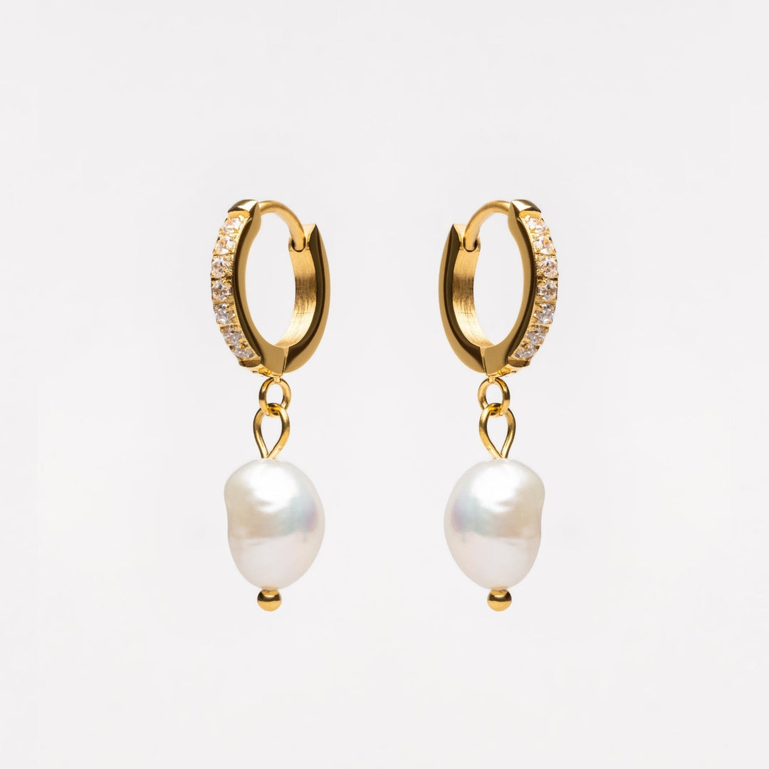 Virginia | Freshwater Pearl Hoop Earrings