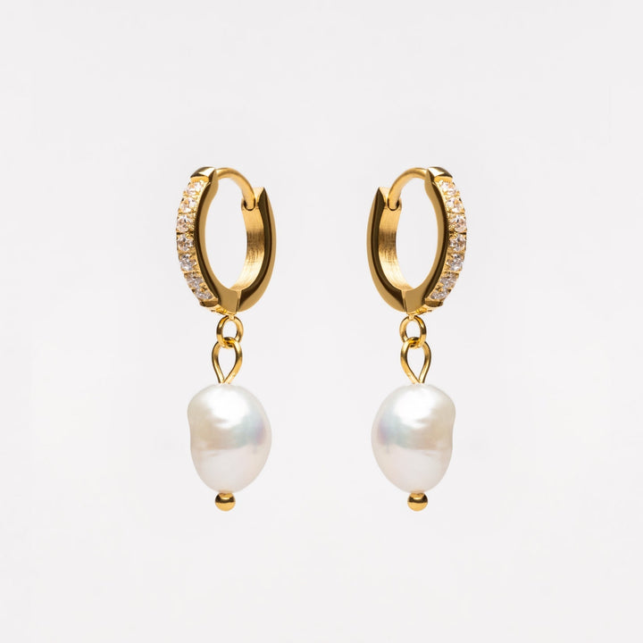 Virginia | Freshwater Pearl Hoop Earrings