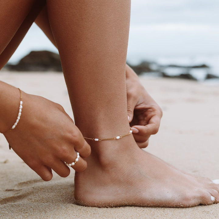 Estella | Freshwater Pearls Anklet