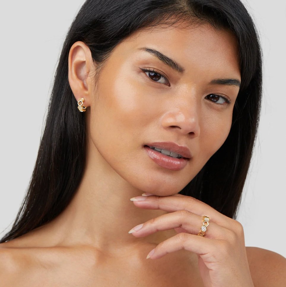 Adelyn | Bee - Gold & Crystal Ring