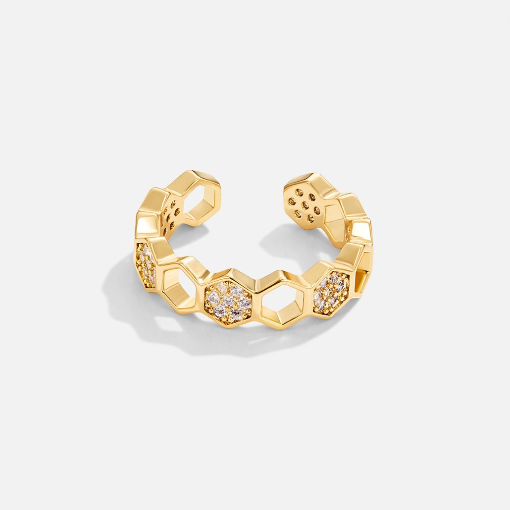 Adelyn | Bee - Gold & Crystal Ring